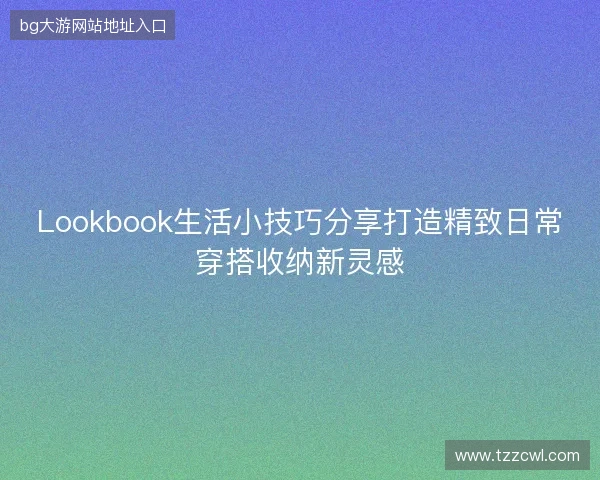 Lookbook生活小技巧分享打造精致日常穿搭收纳新灵感